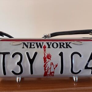 New York License Plate Handbag